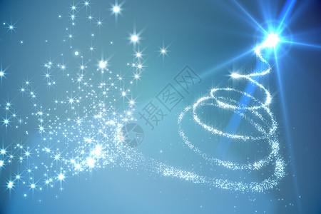 圣诞树灯光螺旋主题背景背景图片