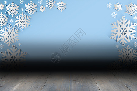 地板上的雪花壁纸主题背景背景图片