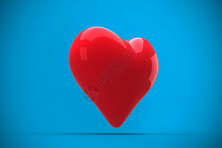 红心复合图像蓝色插图计算机绘图情人背景图片