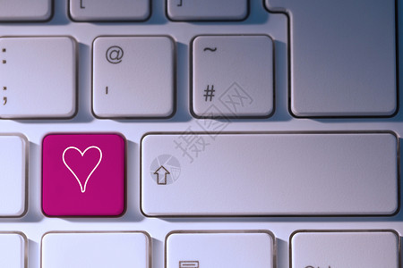 valentines日光图的复合图像技术键盘电子钥匙情人绘图粉色数字计算机背景图片