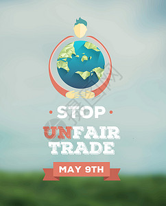 公平贸易日活动矢量图形主题中性概念手感背景图片