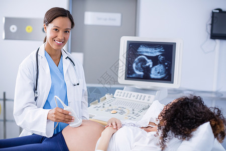 腹部超声女性孕妇装高清图片