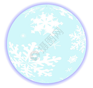 冬季雪球蓝色艺术品绘画季节性插图背景图片