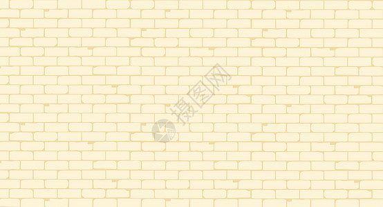 白漆砖墙黄色绘画卡片风化砖块插图海报背景图片