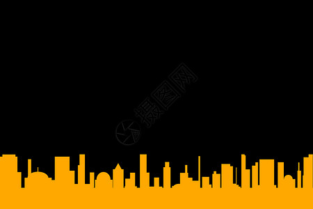 黑色背景城市景观艺术插图建筑物摩天大楼绘画艺术品建筑学背景图片