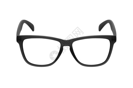 白色背景上隔离的黑色眼镜框 B太阳镜药品眼睛配饰玻璃圆形镜片配镜师塑料光学背景