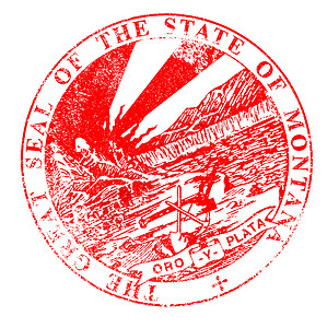 蒙大拿海豹橡胶印章橡皮艺术艺术品绘画邮票红色插图墨水背景图片