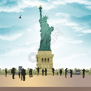 自由宣言组织首都游客教会旅游插图城市旅行纪念碑雕像建筑背景图片