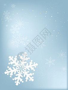 落雪雪花绘画艺术品下雪季节性插图背景图片
