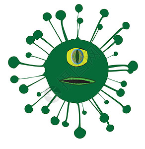 病毒一眼怪怪虫细菌病毒性黑色斑点卡通片牙齿身体眼睛病菌流感背景图片