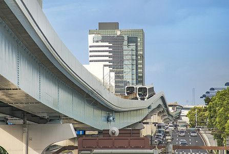 东京水滨悠里空间自动航空单轨体背景图片