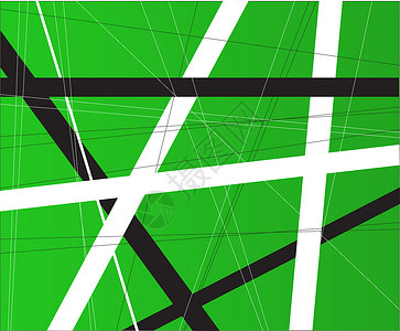 绿色十字交叉背景穿越白色插图线条积木黑色背景图片