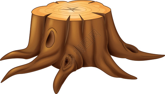 棕色椅子木树卡通背景图片