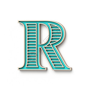经典老式字体字母 R 3背景图片