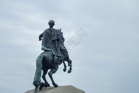 彼得一世大纪念碑历史雕像骑兵建筑学马术花岗岩正方形旅行骑手天空国家城市背景图片