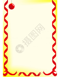 丝带和包波黄色插图饰品海报红色文本背景背景图片