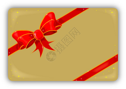 丝绸丝带上的金银圣诞卡背景图片