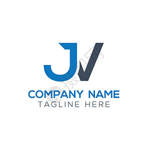 创意字母 JV 标志设计矢量模板 初始链接字母 JV 徽标设计极简会计咨询网络品牌标识建造市场公司营销背景图片