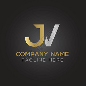 创意字母 JV 标志设计矢量模板 初始链接字母 JV 徽标设计极简合资公司品牌技术网络标识首都会计金融背景图片
