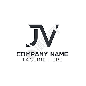 创意字母 JV 标志设计矢量模板 初始链接字母 JV 徽标设计公司技术主义者会计商业咨询金融品牌标识极简背景图片