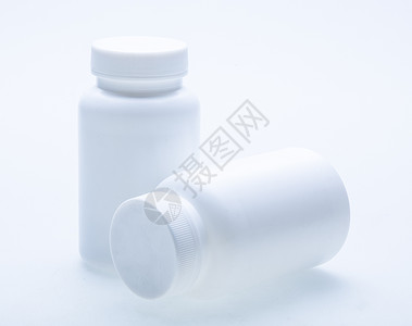 塑料药瓶空白的白色药瓶药片存储预防医疗塑料药品药店制药处方药剂师背景