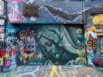 涂鸦艺术街Ghen的涂鸦街街道紫色文化标签壁画艺术破坏者绘画墙纸城市背景