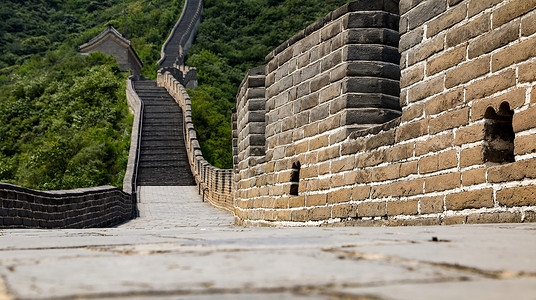 中国的一座空旷长城吸引力高清图片素材