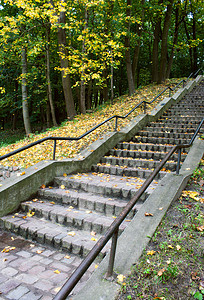 城市公园的楼梯背景图片