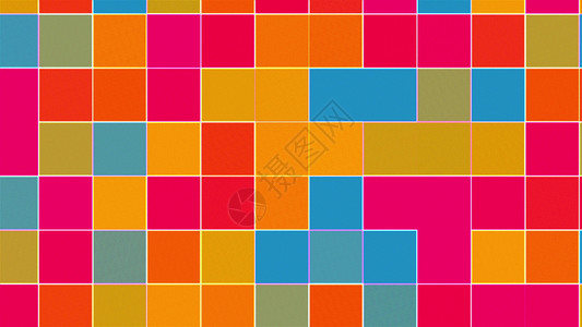 彩色马赛克背景计算机生成 多色块的表面 几何 styl 的 3d 渲染建筑多边形运动立方体墙纸波纹正方形盒子彩虹瓷砖背景图片