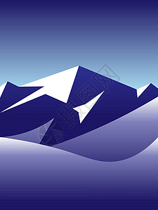 瑞士阿尔卑斯山风景北极雪山风景插画插画