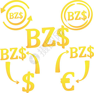 Beli 的 3D 伯利兹美元符号图标设计图片