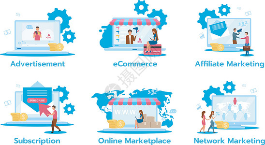 山姆会员商店商业模式平面矢量插图 se会员服务营销合作方法公司店铺企业市场零售设计图片