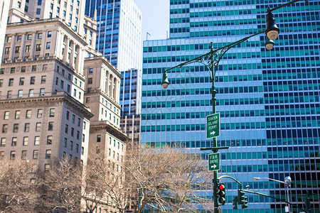 纽约市曼哈顿摩天大楼景观建筑学高楼天际大楼城市商业办公室市中心旅行地板高清图片素材