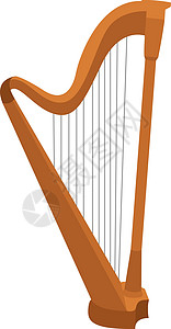 竖琴音乐艺术乐队细绳白色音乐会古董旋律乐器背景图片