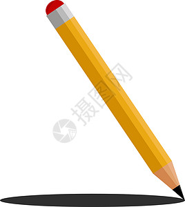 白色背景上的黄色铅笔办公室绘画石墨学校艺术工具教育背景图片