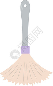 白色背景上的鸡毛掸子插画