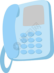 白色背景上的蓝色服务拨号商业电话互联网细胞按钮技术背景图片