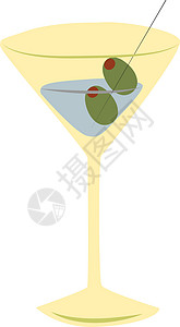 阿尼马斯白色背景上的干马提尼插图矢量酒精庆典餐厅液体饮料草图果汁艺术酒吧玻璃设计图片