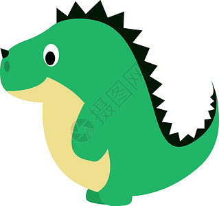 白色背景上的玩具恐龙插画矢量背景图片