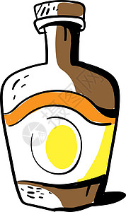 白色背景上的瓶子玻璃酒精涂鸦餐厅饮料菜单酒厂手绘艺术草图背景图片