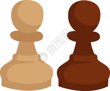白色背景上的国际象棋图背景图片