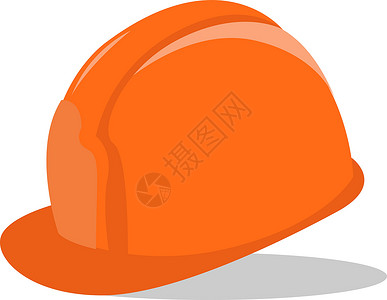 白色背景上的施工插图安全头盔工人塑料矿工工具维修帽子承包商背景图片