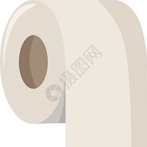白色背景上的卫生纸插图矢量横幅洗手间厕所圆形浴室组织卫生持有者背景图片
