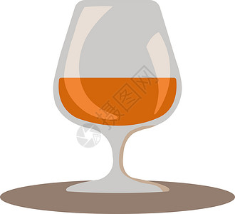 科涅克白兰地白色背景上的黑色插图酒吧派对杯子玻璃酒精雕刻绘画饮料插画