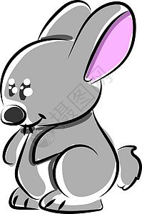 白色背景上的胖老鼠插画矢量卡通片尾巴插图宠物新年快乐绘画乐趣哺乳动物背景图片