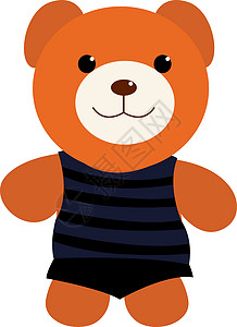 棕色的熊白色背景上的泰迪熊插画矢量玩具童年棕色幸福婴儿毛皮哺乳动物野生动物艺术动物设计图片