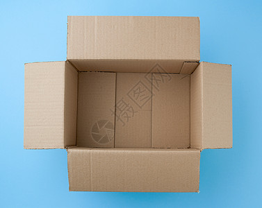 用于运输和快捷键的空平面棕色纸板盒材料船运盒子货运贮存纸盒工艺回收货物送货背景图片