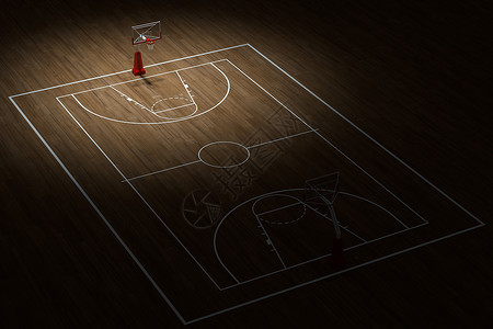 3v3篮球篮球场有木地板 3层火车操场训练法庭竞赛小样分数渲染游戏木头背景