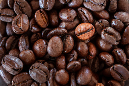 特写咖啡豆背景宏观摄影种子咖啡背景图片