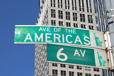 曼哈顿第六大道(美国纽约市)旅行高清图片素材